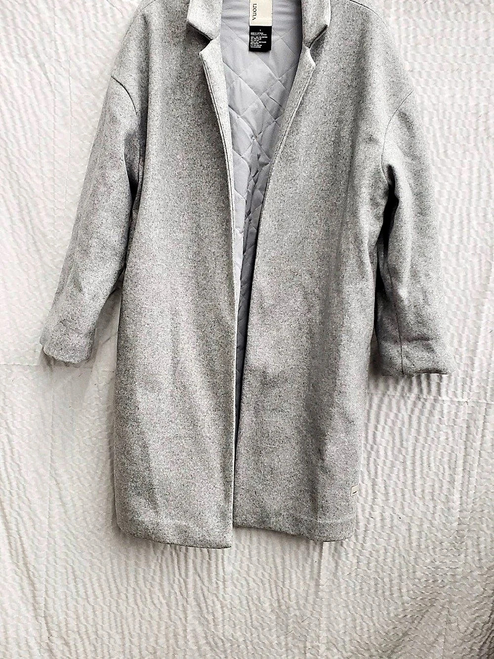Vuori Soho Oversize Open Front Melton Overcoat.